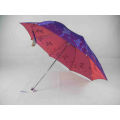 Flower Fashion Shining Coating 3 Folding Umbrella